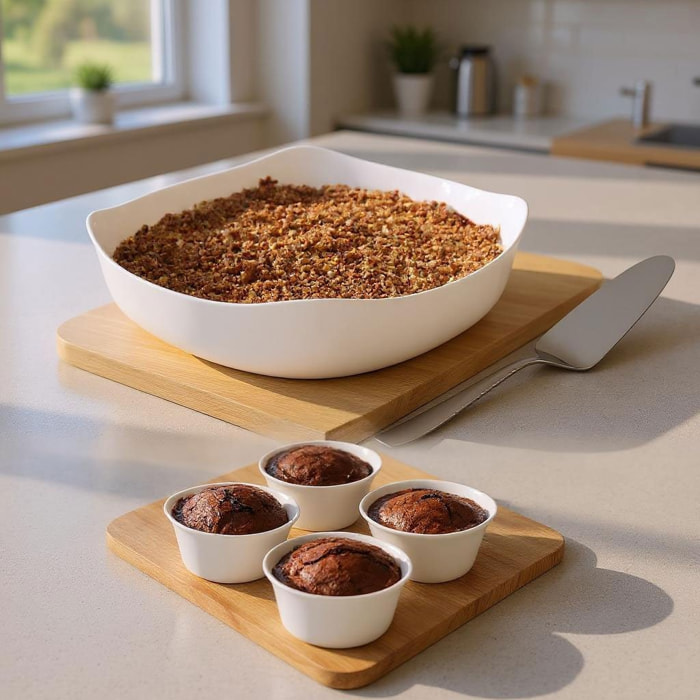 Set Pâtisserie - 1 plat à cuisson  + 4 ramequins + 1 pelle à tarte - Luminarc