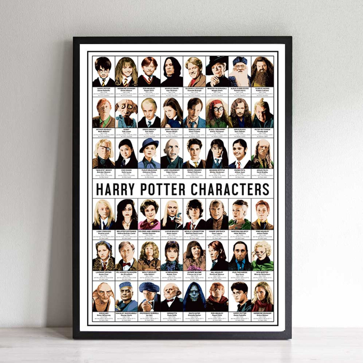 Affiche - Harry Potter Characters - Olivier Bourdereau