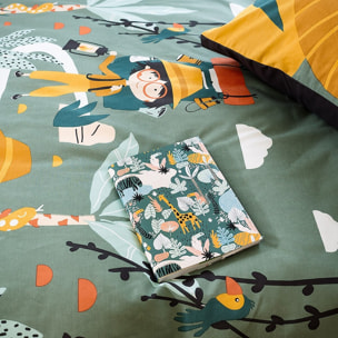 Parure Housse De Couette 2pcs 100% Coton 57fils Promenade