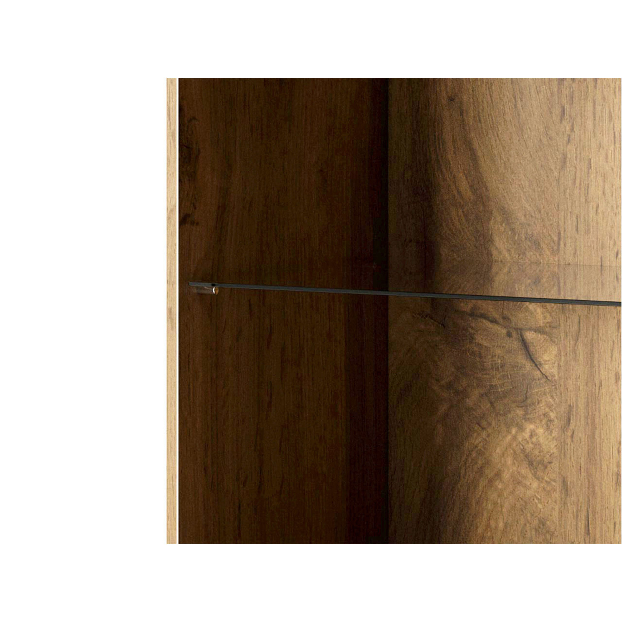 Come - vitrine - effet bois - 1 porte - 60x182 cm - Bois