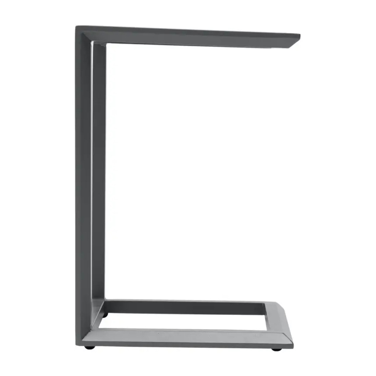 Table d'appoint de jardin carrée "Evasion" graphite 38x38cm en aluminium traité époxy