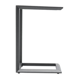 Table d'appoint de jardin carrée "Evasion" graphite 38x38cm en aluminium traité époxy