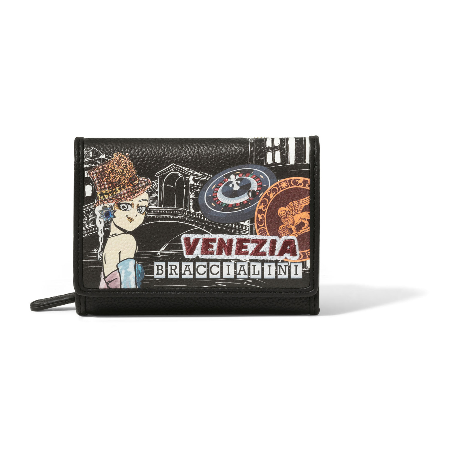 Portafoglio  da donna In Poliestere e Poliuretano Prodotto artigianale 14x10x3,5 cm