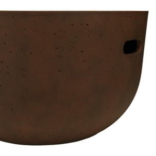 NESTOR - Table basse ronde en béton marron D58cm