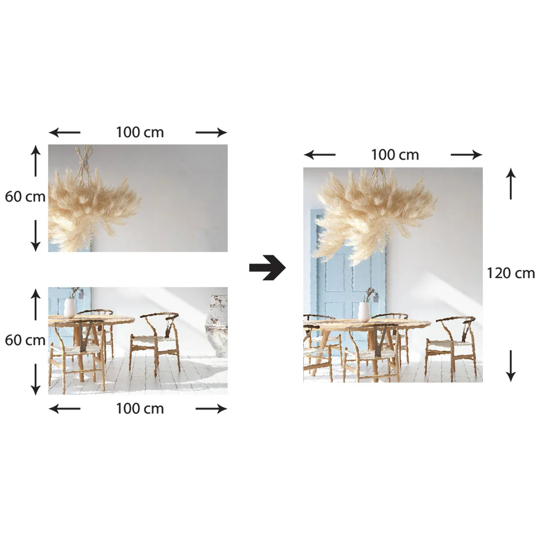 Sticker miroir - Ambiance Sticker - GÉANT - 1 20 x 1 mètre - 2 pièces de ètre - 100x120cm