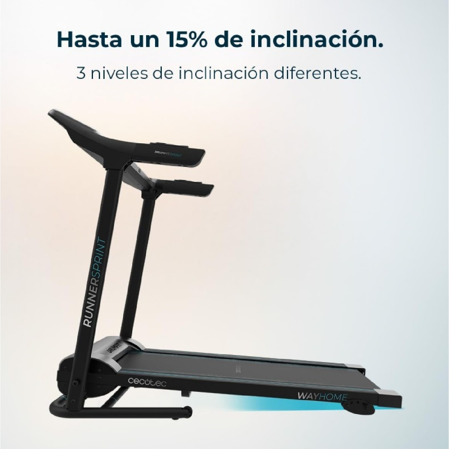 Cecotec Cinta de correr DrumFit WayHome 1000 Runner Sprint