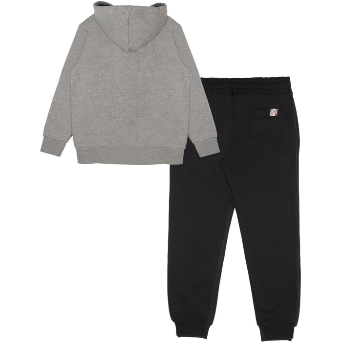 Tuta con cappuccio Leone bambino tuta con zip intera Grey Boy