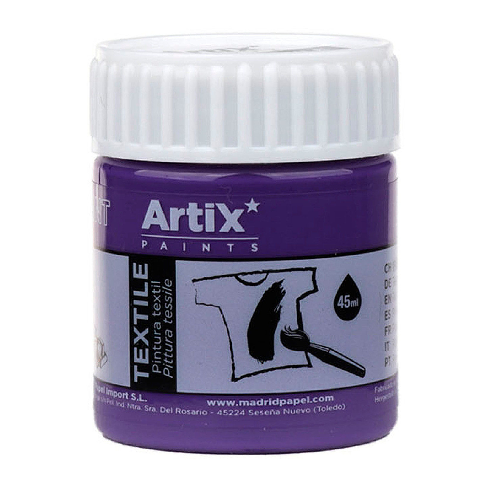 Pack 6 Uds. PINTURA TEXTIL MORADO 45 ml