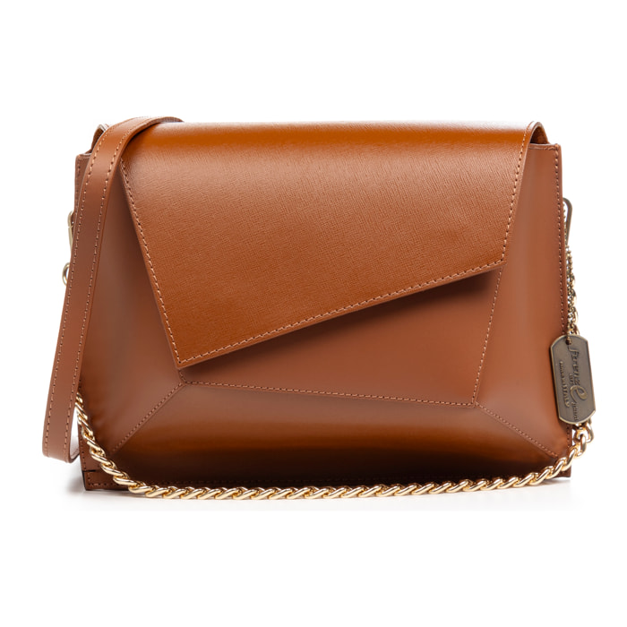 Borsa a tracolla Arena Donna. Vera pelle saffiano Ruga.