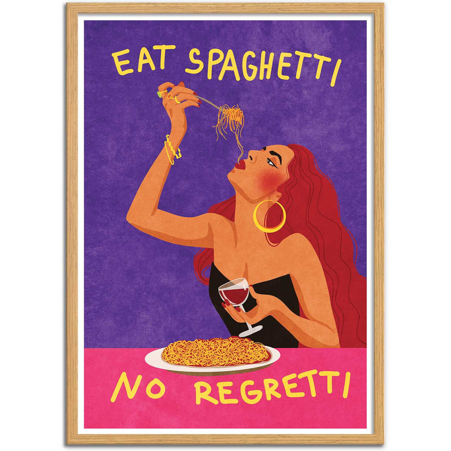 Affiche - Eat spaghetti no regretti - Raissa Oltmanns