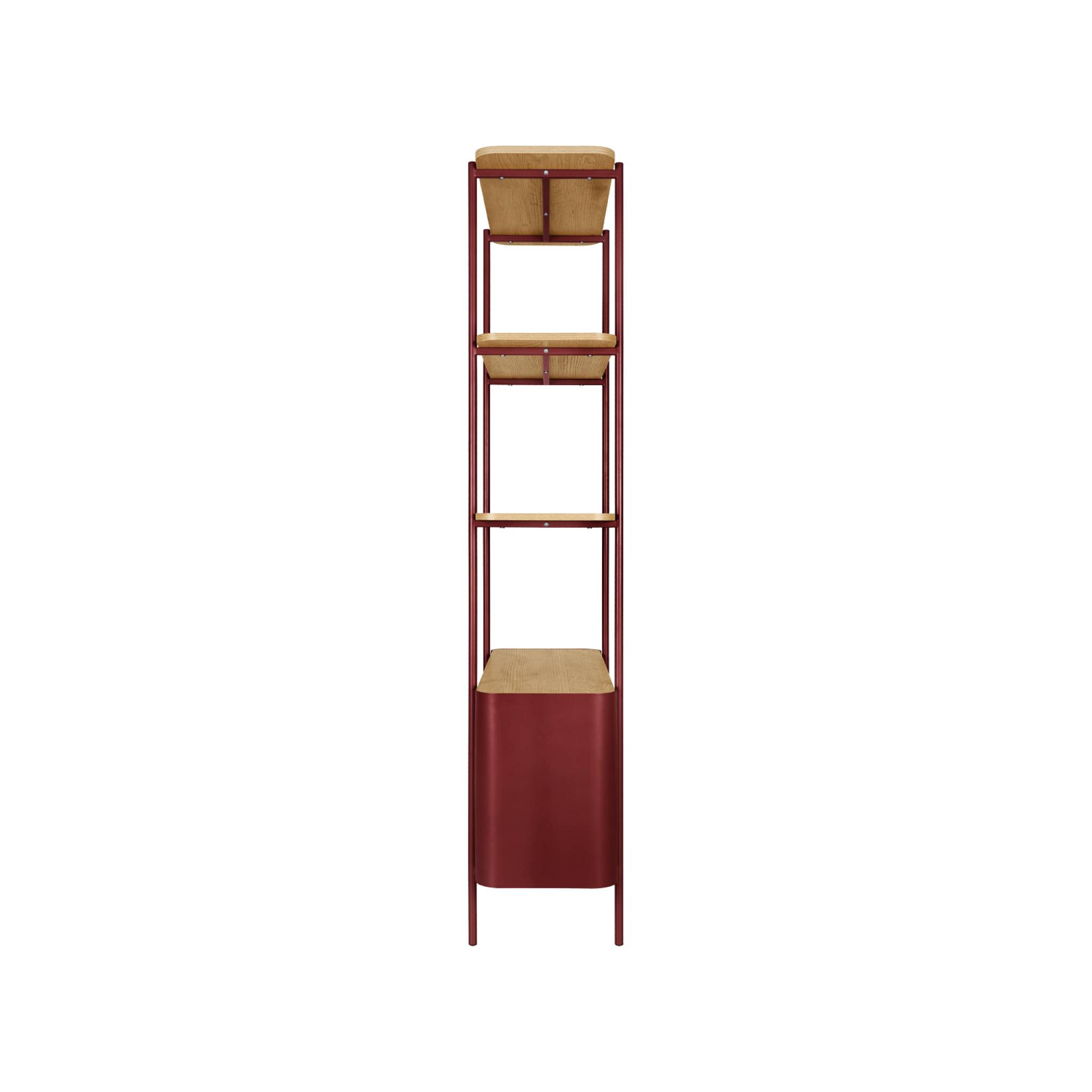 Etagère bibliothèque métal courbé et décor bois 6 niveaux MOLTO