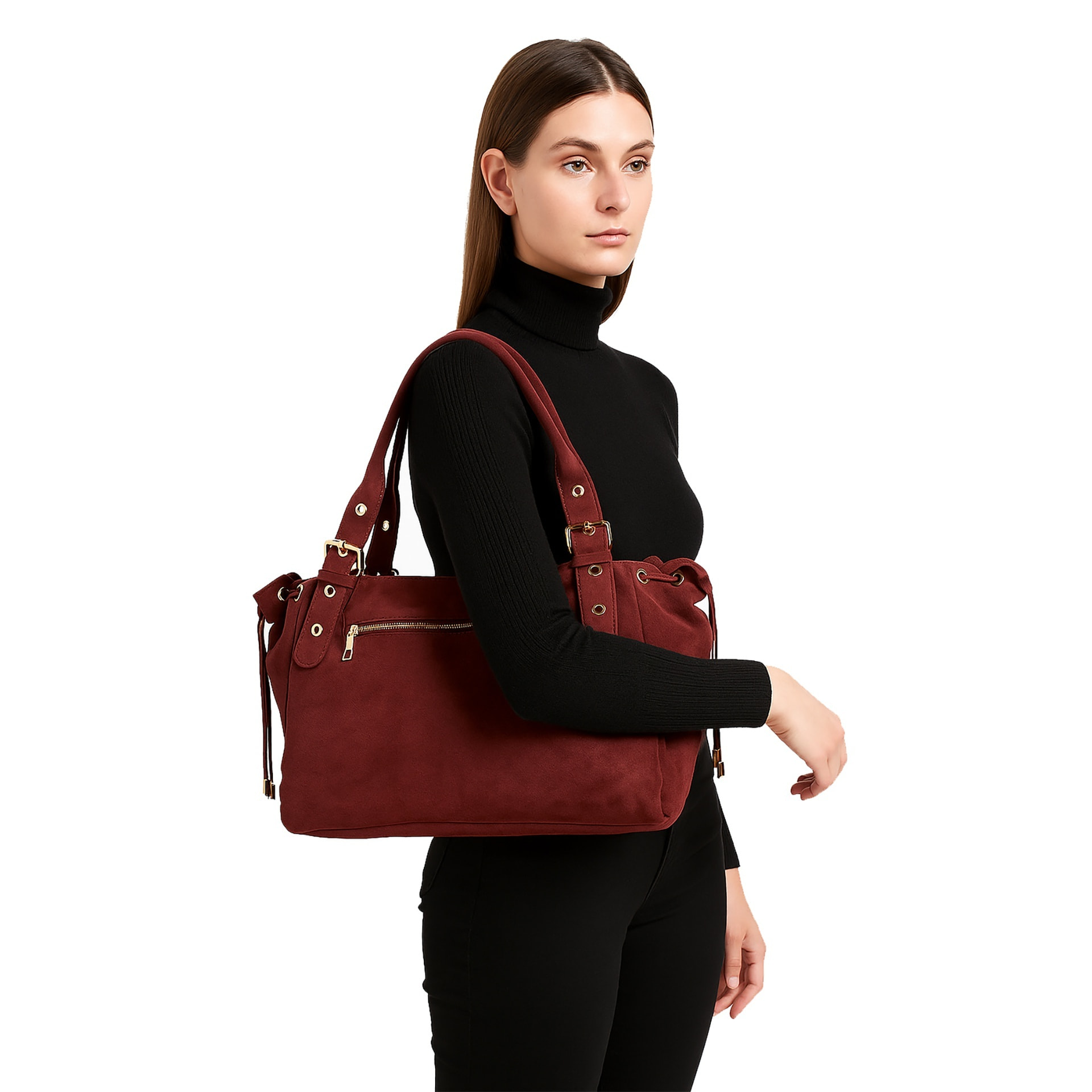 Borsa a mano da donna Made in Italy - Modello Celeste Plus - 100% pelle - 20.0 x 28.5 x 41.0 cm