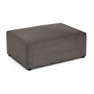 Topaze - pouf - en velours texturé - Gris