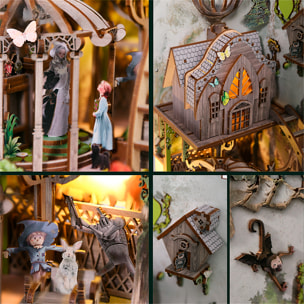 El viaje de Dorothy. Book Nook de madera, diseño 3D realista con gran detalle, cubierta y luces led. 292 piezas.