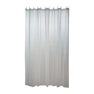 Rideau de douche EVA BOMBAY 180x200cm QUALITà PREMIUM Transparent - Anneaux inclus MSV
