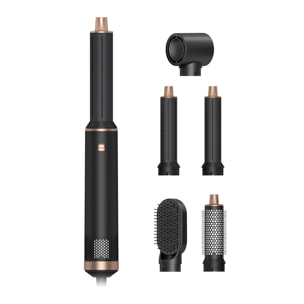 Secador de pelo 638. 5 en 1 con iones negativos. Permite alisar, secar, rizar y mucho más. Con 3 temperaturas y 5 accesorios.