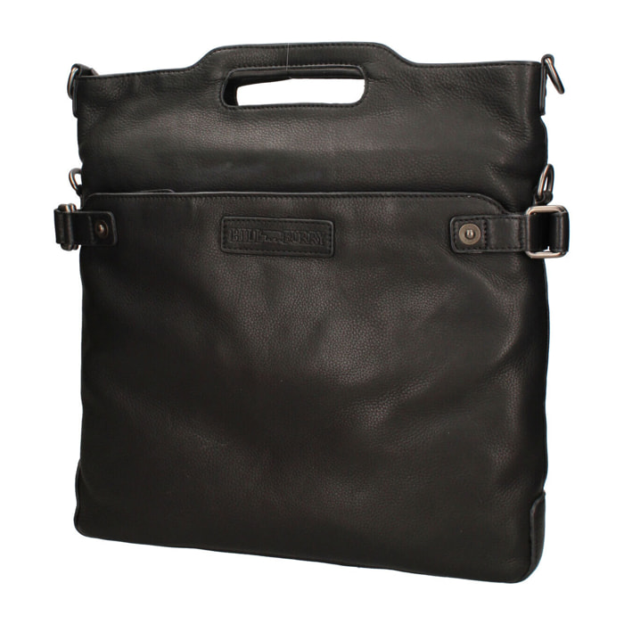 Borsa a tracolla  da uomo In Vera pelle Made in Italy 34x38x3 cm