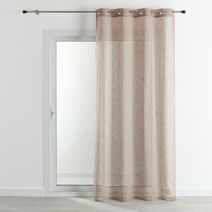 Voilage   - Effet lin fluide - Beige