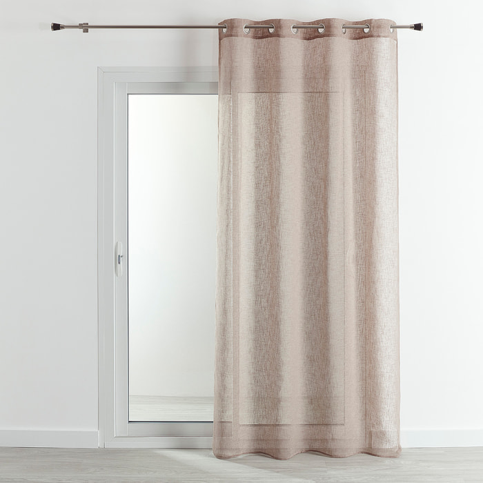 Voilage   - Effet lin fluide - Beige