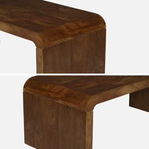 Table basse rectangulaire en bois de manguier massif 100cm noyer
