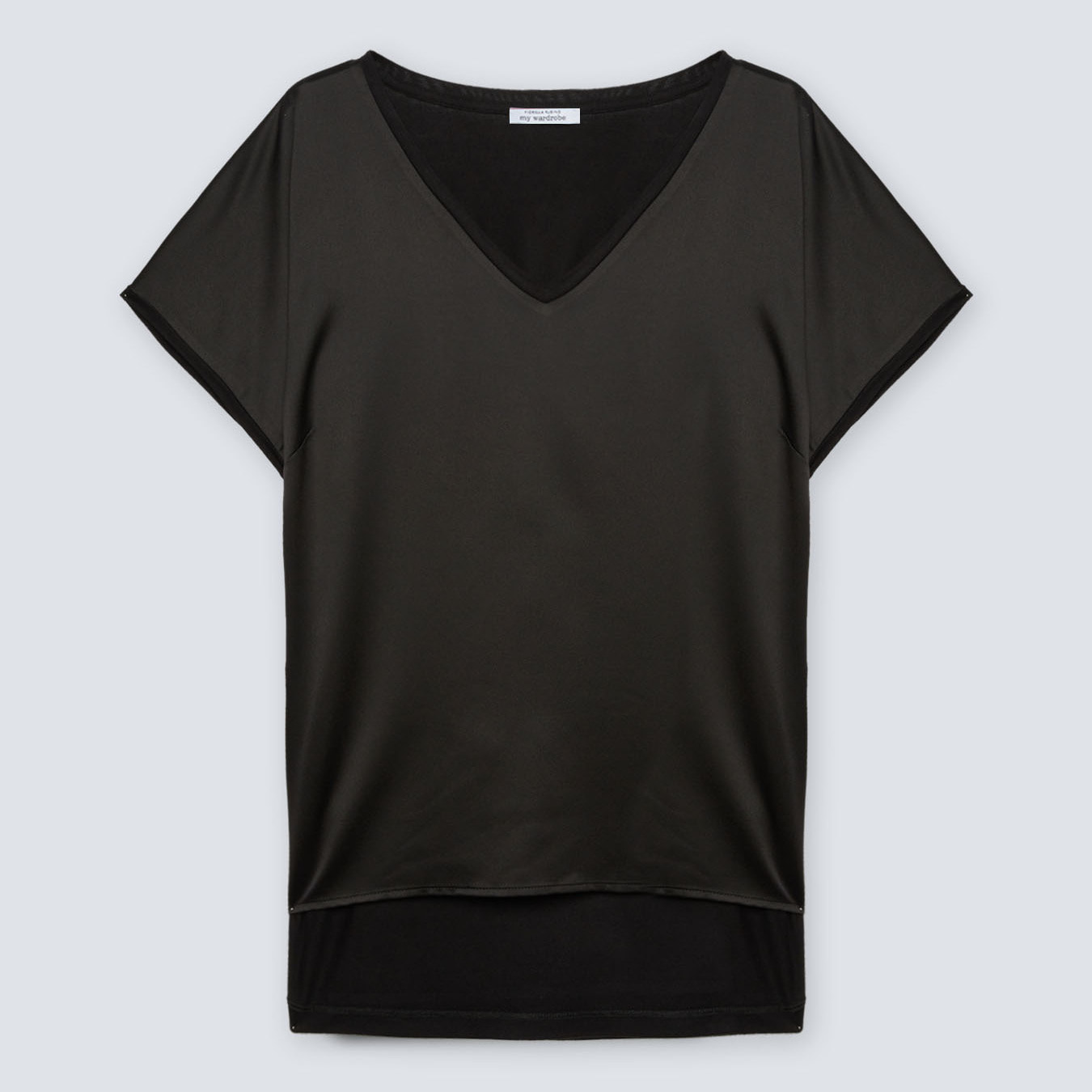 Fiorella Rubino - T-shirt in due tessuti - Nero