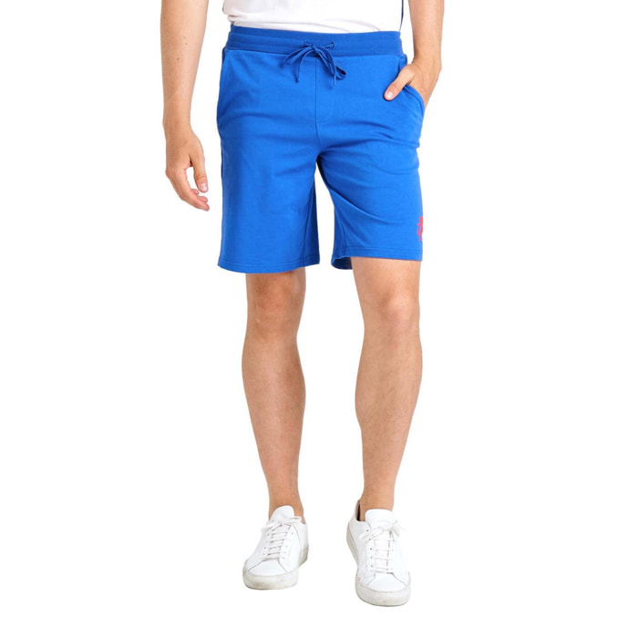 Nuevo Pantalón corto deportivo de punto grueso para hombre