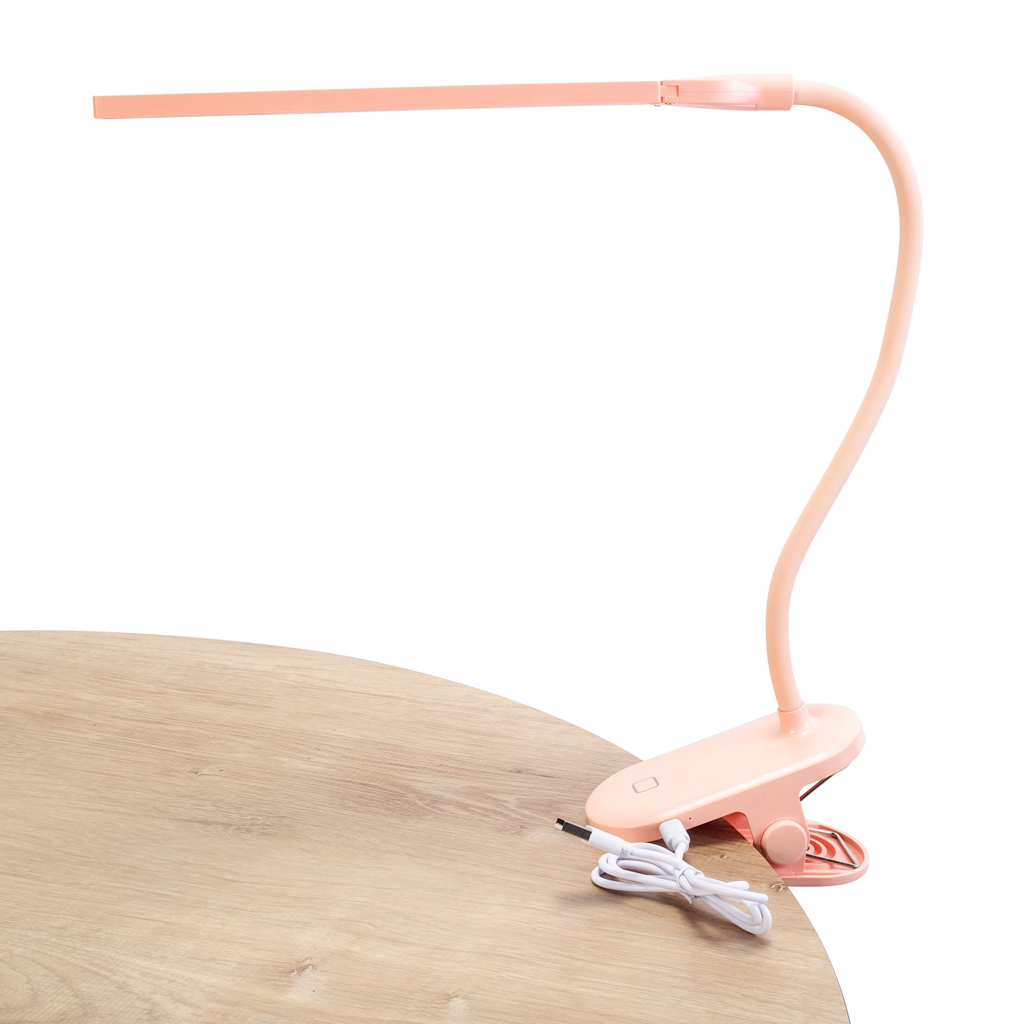 Forlight Joy Lámpara de escritorio LED portatil. Cambio de intensidad y temperatura. Brazo flexible y ángulo variable. Rosa.