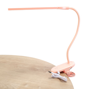 Forlight Joy Lámpara de escritorio LED portatil. Cambio de intensidad y temperatura. Brazo flexible y ángulo variable. Rosa.
