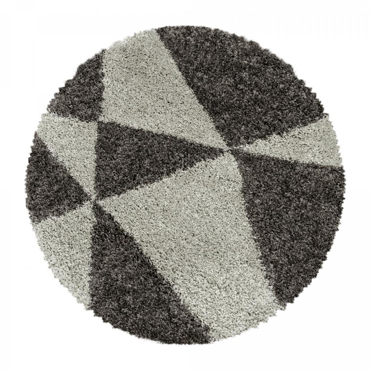 Tapis shaggy tissé motif géométrique MERA