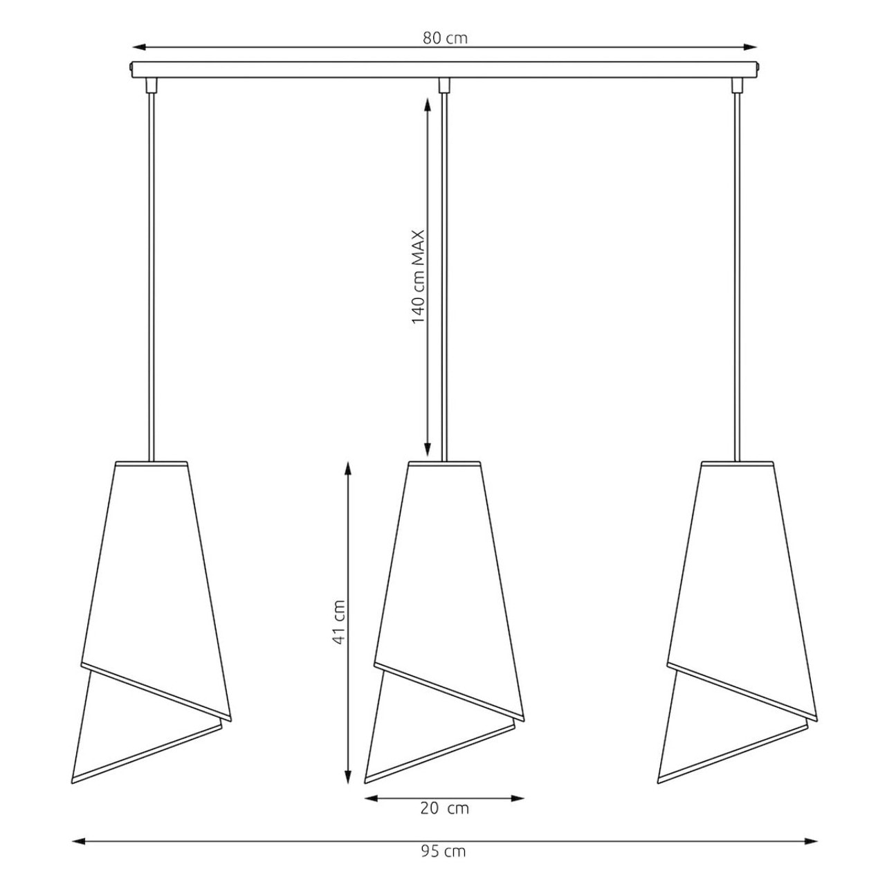 Lampada a sospensione MODA in acciaio e tessuto effetto rattan