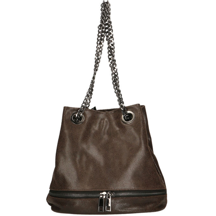 Borsa a secchiello da donna - Modello Sérénité - Vera pelle - 32.0 x 28.0 x 13.0 cm