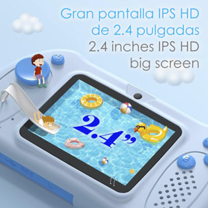 Fotocamera e videocamera per bambini con giochi integrati. Doppia fotocamera, 48mpx e video Full HD. Schermo da 2,4 pollici.