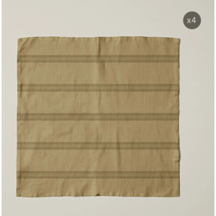 Lot de 4 serviettes Nua Ocre