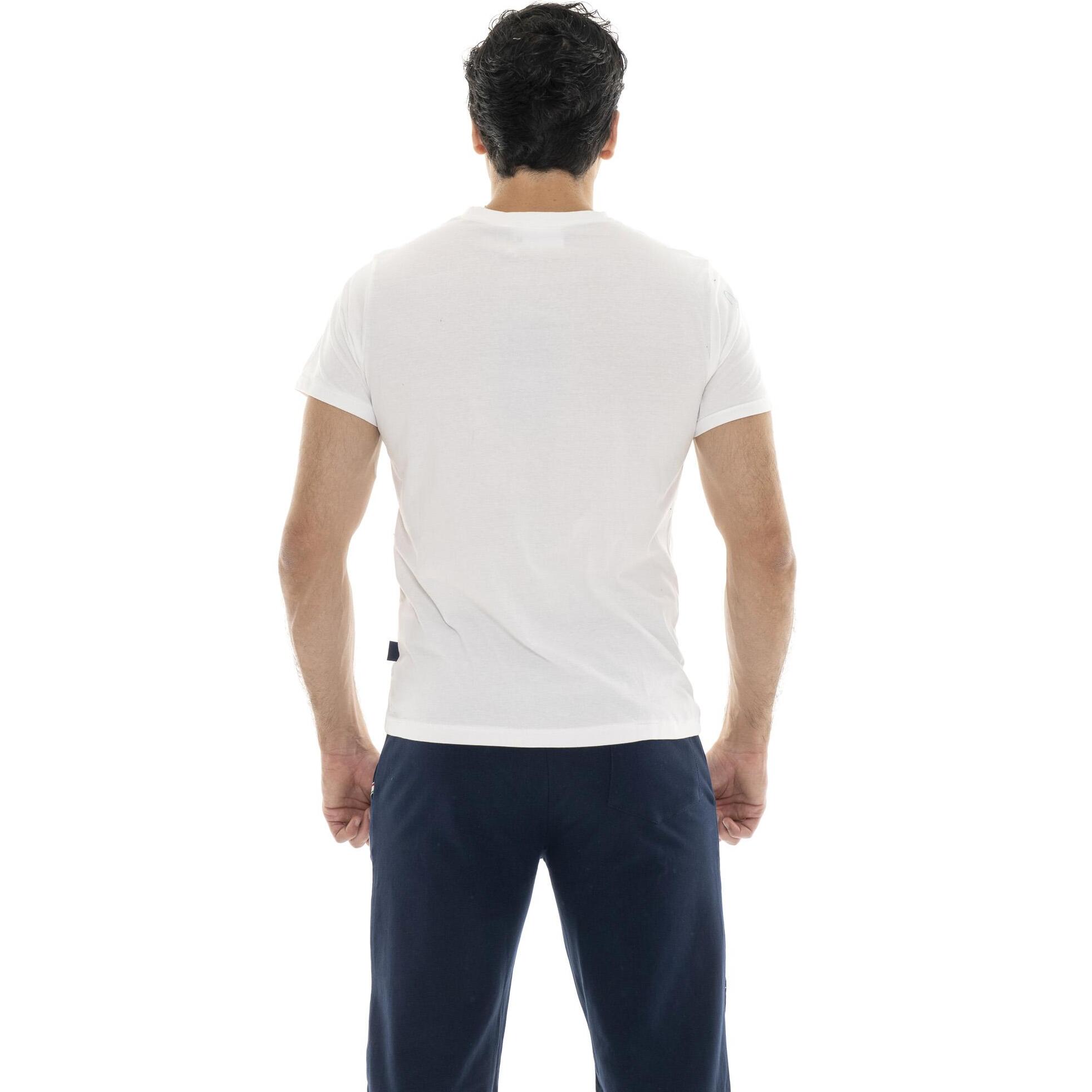 T-shirt da uomo a maniche in denim "Indaco"
