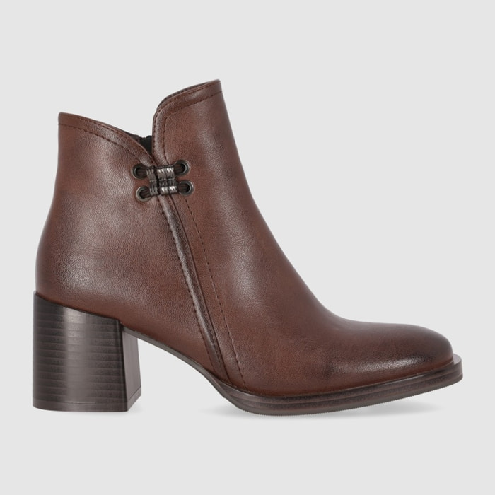 Botines - Marron - Tacón: 5 cm