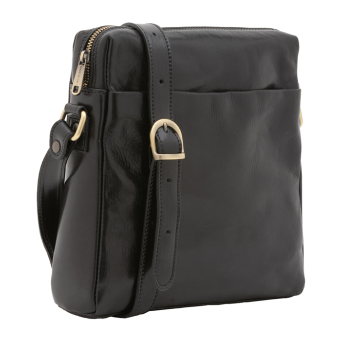 Borsa a tracolla  da uomo In Vera pelle Made in Italy 26x25x6 cm