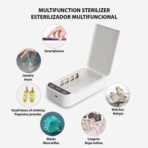 Scatola sterilizzatrice portatile con luce ultravioletta e aromaterapia.