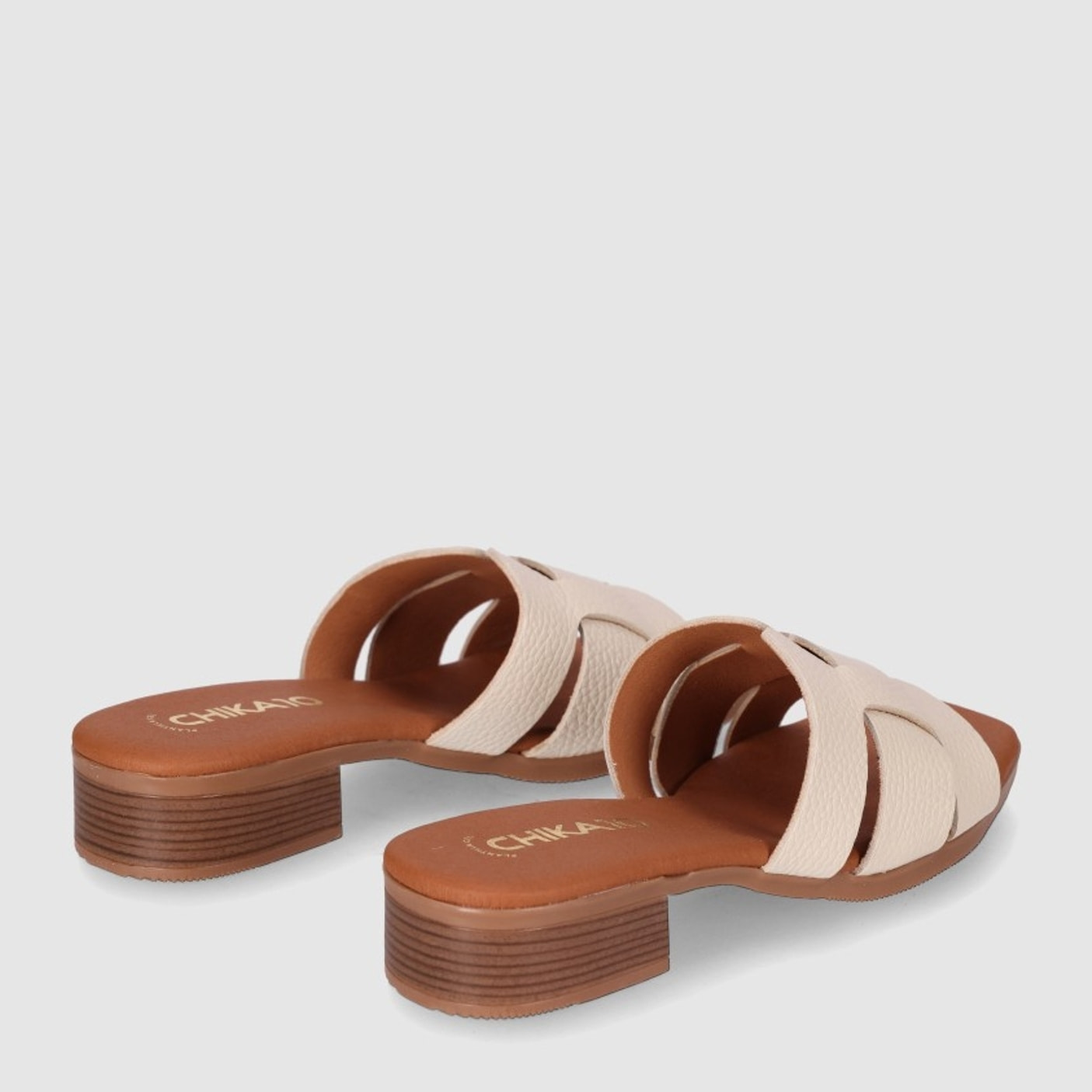 Sandalias de Piel - Hielo - Tacón: 3 cm