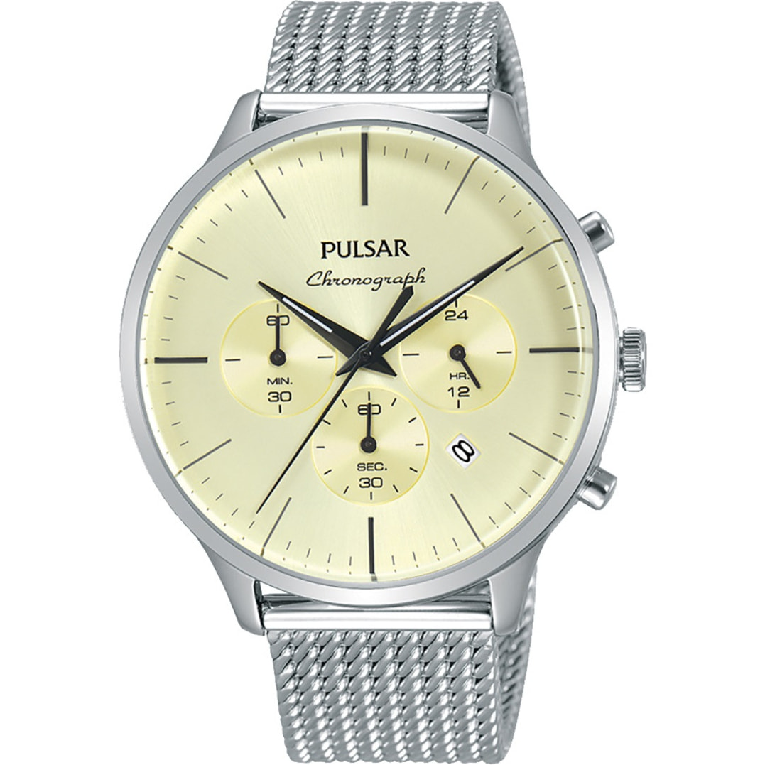 Reloj Pulsar PT3859X1 Hombre Analogico Cuarzo con Correa de Acero