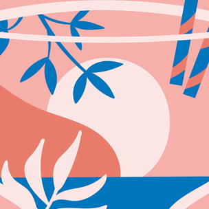 Tableau cocktail Hello Summer Toile imprimée