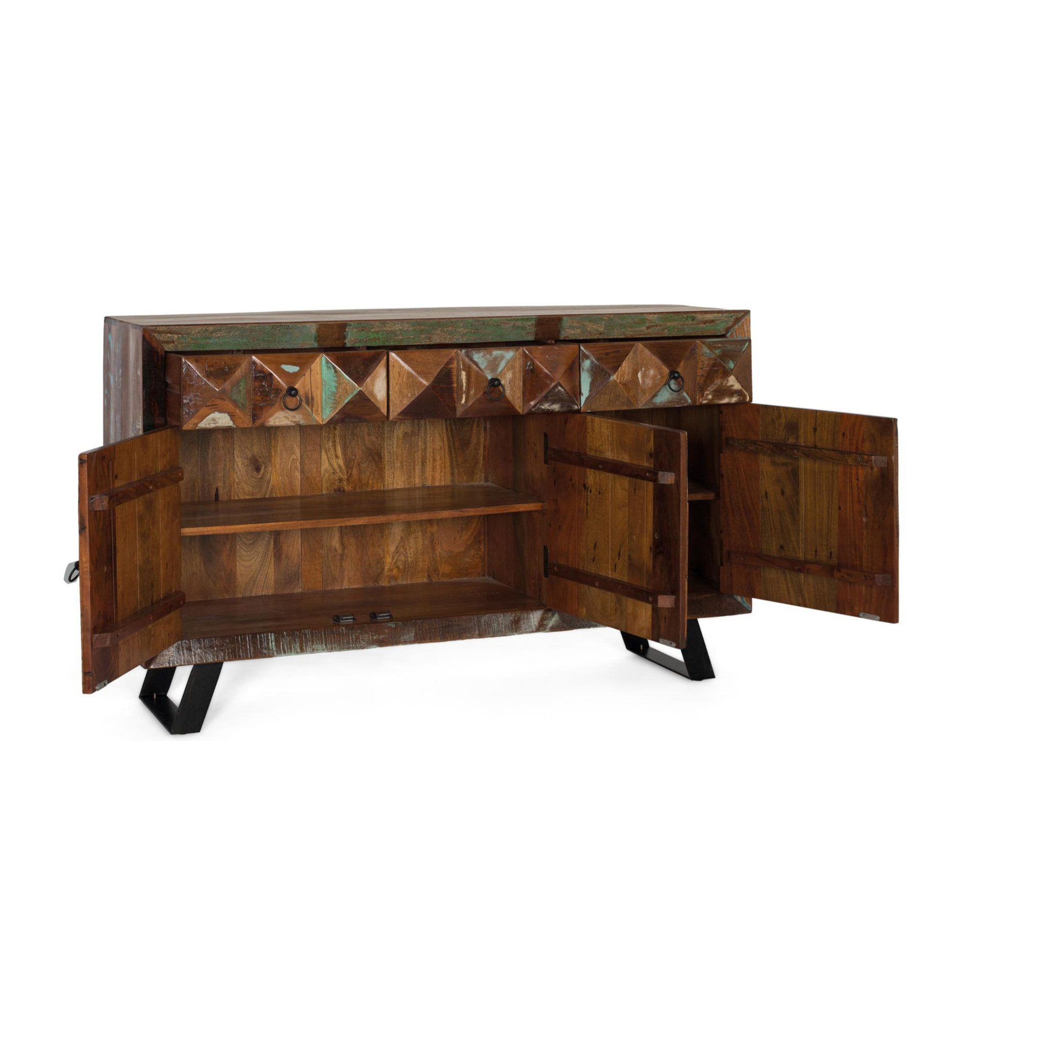 Aparador de Madera Reciclada Estilo Industrial Moderno