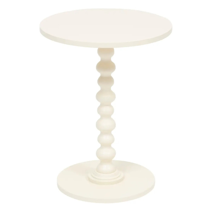 Table d’appoint "Alix" ivoire 50x38x38cm