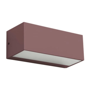 Ara aplique exterior rectangular marrón con led blanco cálido 3000K