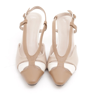 SLINGBACK MULTICOLORE CHOCOLA' KAKHI