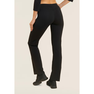 Pantaloni Sportivi Gamba Dritta con Cuciture a Cuore