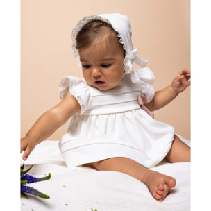 VESTIDO PIQUÉ LORZAS BLANCO