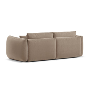 Canapé modulable "Maurie" 3 places en chenille le sable