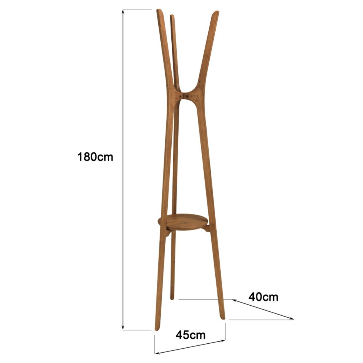 SIXTINE - Porte-manteau en bois de teck recyclé