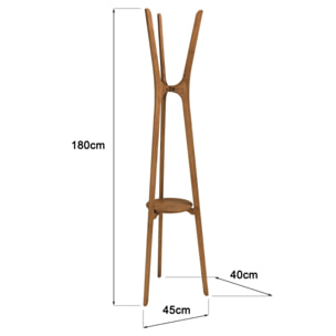 SIXTINE - Porte-manteau en bois de teck recyclé