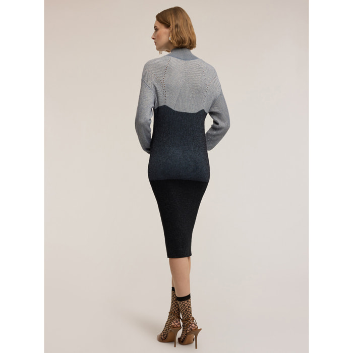 Motivi - Vestito tubino in maglia misto lurex - Grigio